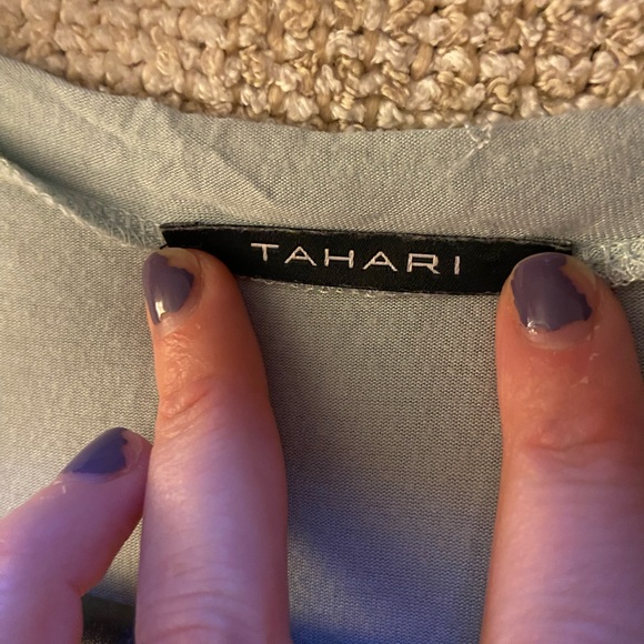 Tahari Light Blue Tank Top - Size M / Medium - Picture 6 of 6
